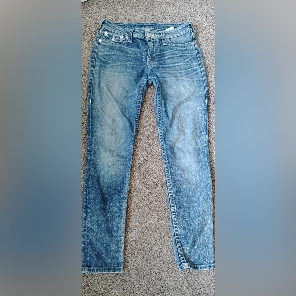 True Religion Men's Light Blue Skinny Jeans